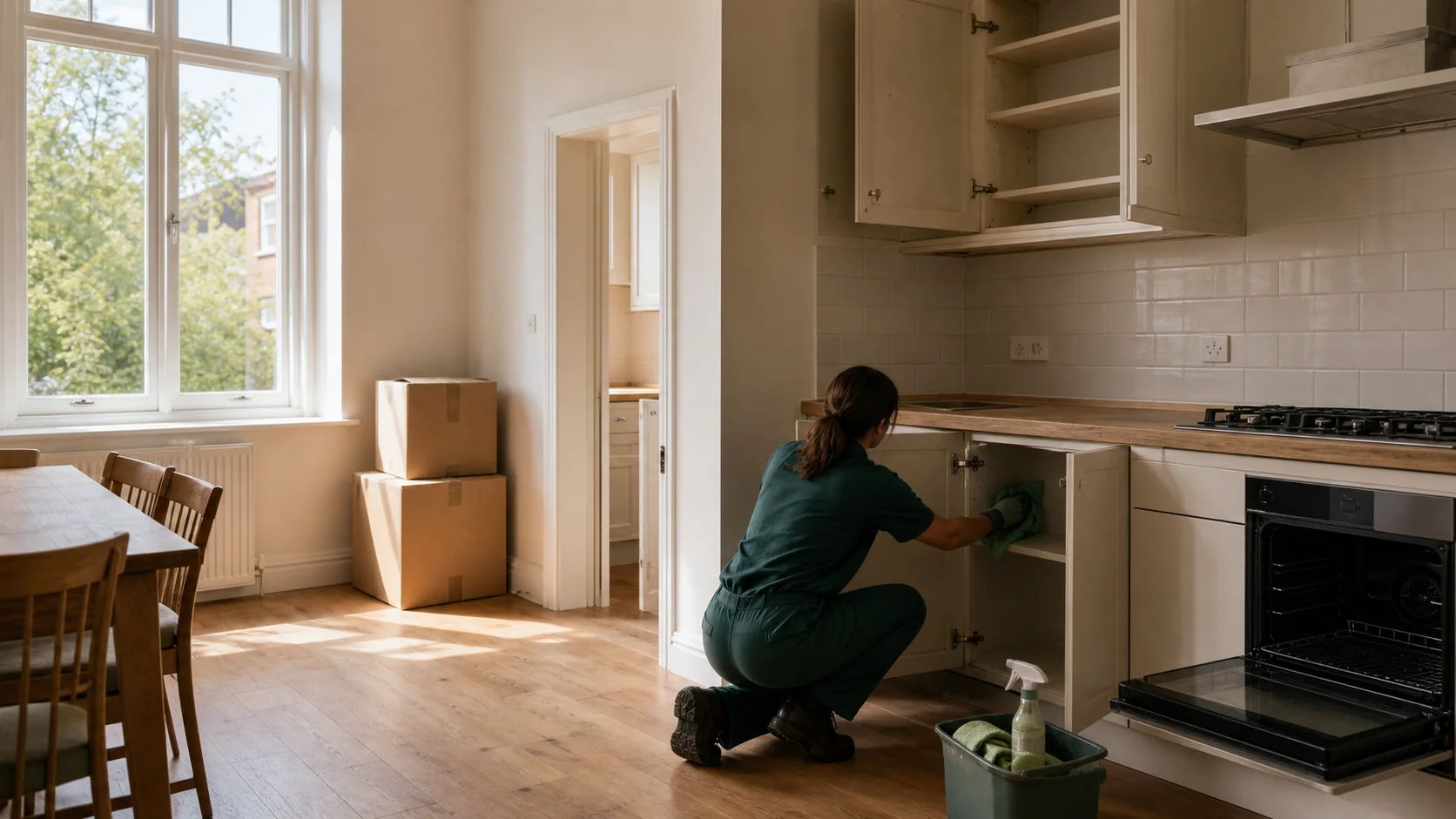 Move-Out Cleaning fictional demonstration scene